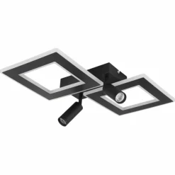 Luminaires Globo Lighting Plafonnier Globo MARIAN LED Noir, 1 lumière, Télécommandes, Changeur de couleurs* Éclairage Led