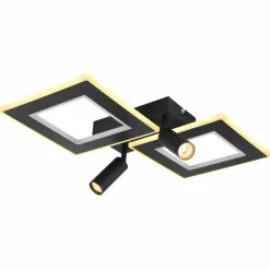 Luminaires Globo Lighting Plafonnier Globo MARIAN LED Noir, 1 lumière, Télécommandes, Changeur de couleurs* Éclairage Led