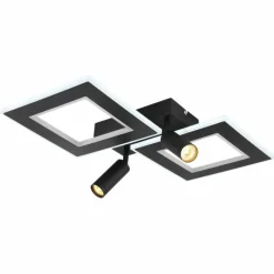 Luminaires Globo Lighting Plafonnier Globo MARIAN LED Noir, 1 lumière, Télécommandes, Changeur de couleurs* Éclairage Led