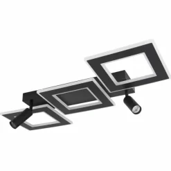 Luminaires Globo Lighting Plafonnier Globo MARIAN LED Noir, 1 lumière, Télécommandes, Changeur de couleurs* Éclairage Led