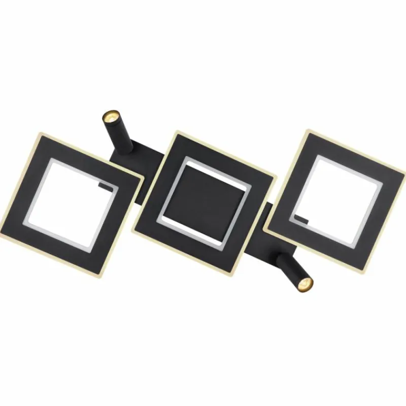 Luminaires Globo Lighting Plafonnier Globo MARIAN LED Noir, 1 lumière, Télécommandes, Changeur de couleurs* Éclairage Led