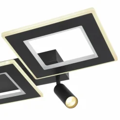 Luminaires Globo Lighting Plafonnier Globo MARIAN LED Noir, 1 lumière, Télécommandes, Changeur de couleurs* Éclairage Led