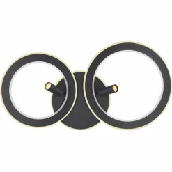 Luminaires Globo Lighting Plafonnier Globo MARIAN LED Noir, 1 lumière, Télécommandes, Changeur de couleurs* Éclairage Led