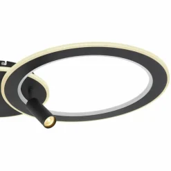 Luminaires Globo Lighting Plafonnier Globo MARIAN LED Noir, 1 lumière, Télécommandes, Changeur de couleurs* Éclairage Led