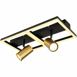 Luminaires Globo Lighting Plafonnier Globo MARRIE LED Laiton, Noir, 1 lumière* Éclairage Led