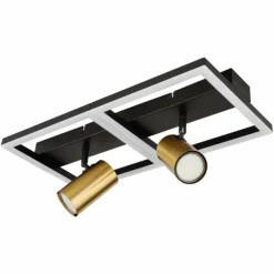 Luminaires Globo Lighting Plafonnier Globo MARRIE LED Laiton, Noir, 1 lumière* Éclairage Led