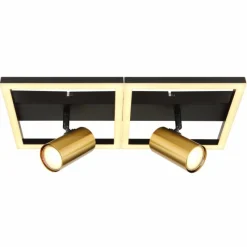 Luminaires Globo Lighting Plafonnier Globo MARRIE LED Laiton, Noir, 1 lumière* Éclairage Led