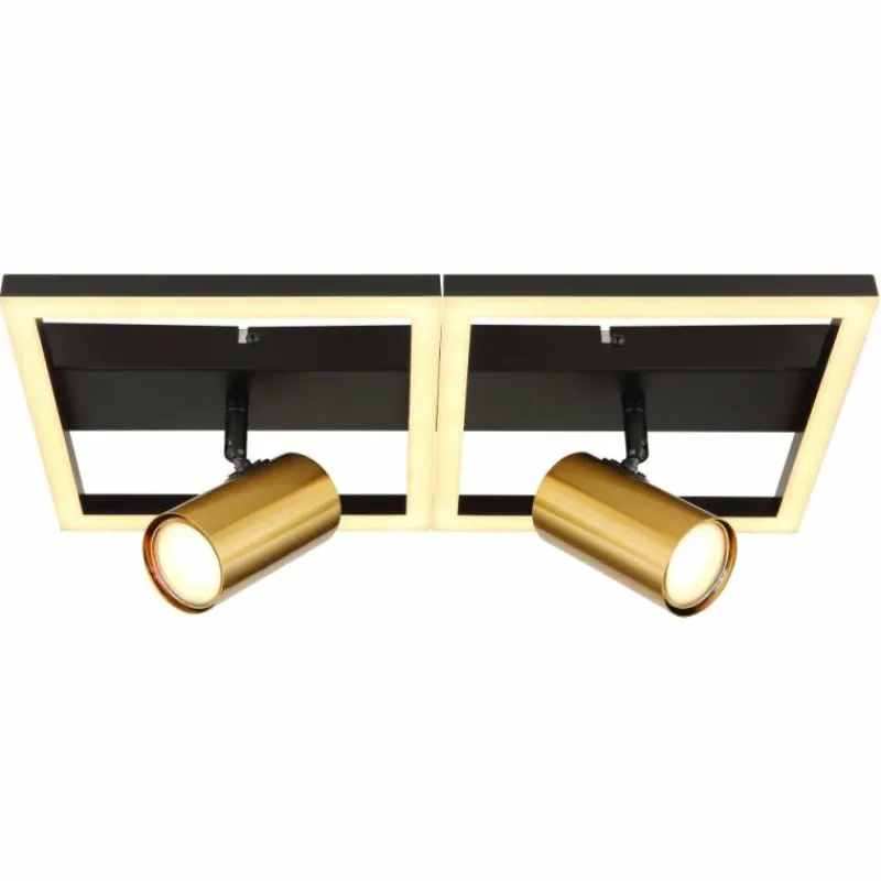 Luminaires Globo Lighting Plafonnier Globo MARRIE LED Laiton, Noir, 1 lumière* Éclairage Led