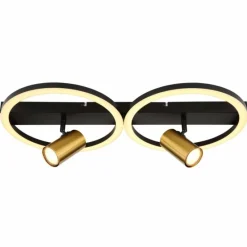 Luminaires Globo Lighting Plafonnier Globo MARRIE LED Laiton, Noir, 1 lumière* Éclairage Led