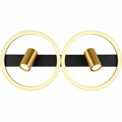 Luminaires Globo Lighting Plafonnier Globo MARRIE LED Laiton, Noir, 1 lumière* Éclairage Led