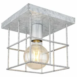 Lampes Industrielles-Luminaires Globo Lighting Plafonnier Globo MERRIL Zingué, 1 lumière