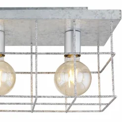 Lampes Industrielles-Luminaires Globo Lighting Plafonnier Globo MERRIL Zingué, 3 lumières