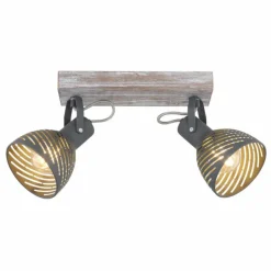 Lampes Vintages & Rétros-Luminaires Globo Lighting Plafonnier Globo MORI Brun, Blanc, 2 lumières