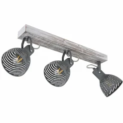 Lampes Vintages & Rétros-Luminaires Globo Lighting Plafonnier Globo MORI Brun, Blanc, 3 lumières