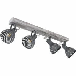 Lampes Vintages & Rétros-Luminaires Globo Lighting Plafonnier Globo MORI Brun, Blanc, 4 lumières