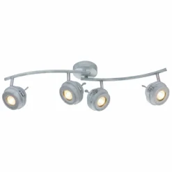 Lampes Industrielles-Luminaires Globo Lighting Plafonnier Globo MYCAH LED Gris, 4 lumières