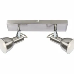 Luminaires Globo Lighting Plafonnier Globo Nickel mat, 2 lumières* Spots Et Projecteurs