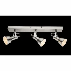 Luminaires Globo Lighting Plafonnier Globo Nickel mat, 3 lumières* Spots Et Projecteurs