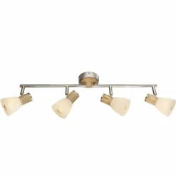 Luminaires Globo Lighting Plafonnier Globo Nickel mat, 4 lumières