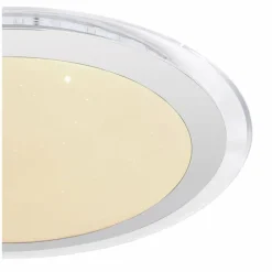 Luminaires Globo Lighting Plafonnier Globo NICOLE II Transparent, Blanc, 1 lumière, Changeur de couleurs