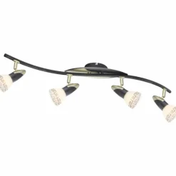 Luminaires Globo Lighting Plafonnier Globo NOVARA Noir doré, 4 lumières