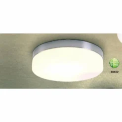Luminaires Globo Lighting Plafonnier Globo OPAL Acier inoxydable, Nickel mat, Blanc, 2 lumières* Plafonniers