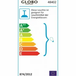 Luminaires Globo Lighting Plafonnier Globo OPAL Acier inoxydable, Nickel mat, Blanc, 2 lumières* Plafonniers