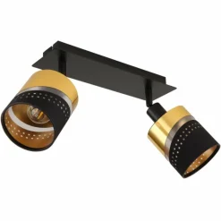 Lampes En Tissu-Luminaires Globo Lighting Plafonnier Globo OR Noir, 2 lumières