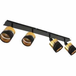 Lampes En Tissu-Luminaires Globo Lighting Plafonnier Globo OR Noir, 4 lumières