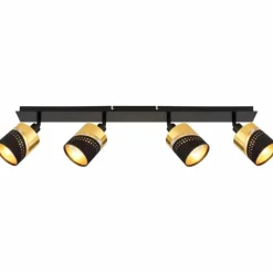 Lampes En Tissu-Luminaires Globo Lighting Plafonnier Globo OR Noir, 4 lumières