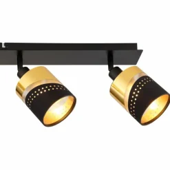 Lampes En Tissu-Luminaires Globo Lighting Plafonnier Globo OR Noir, 4 lumières