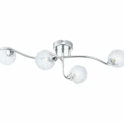 Lampes À Boules-Luminaires Globo Lighting Plafonnier Globo ORINA Chrome, Blanc, 4 lumières