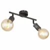 Luminaires Globo Lighting Plafonnier Globo OTTILIE Brun foncé, Nickel mat, 2 lumières* Spots Et Projecteurs
