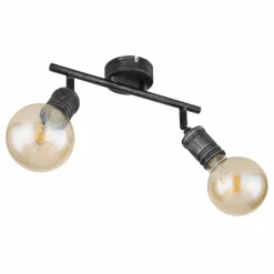 Luminaires Globo Lighting Plafonnier Globo OTTILIE Brun foncé, Nickel mat, 2 lumières* Spots Et Projecteurs