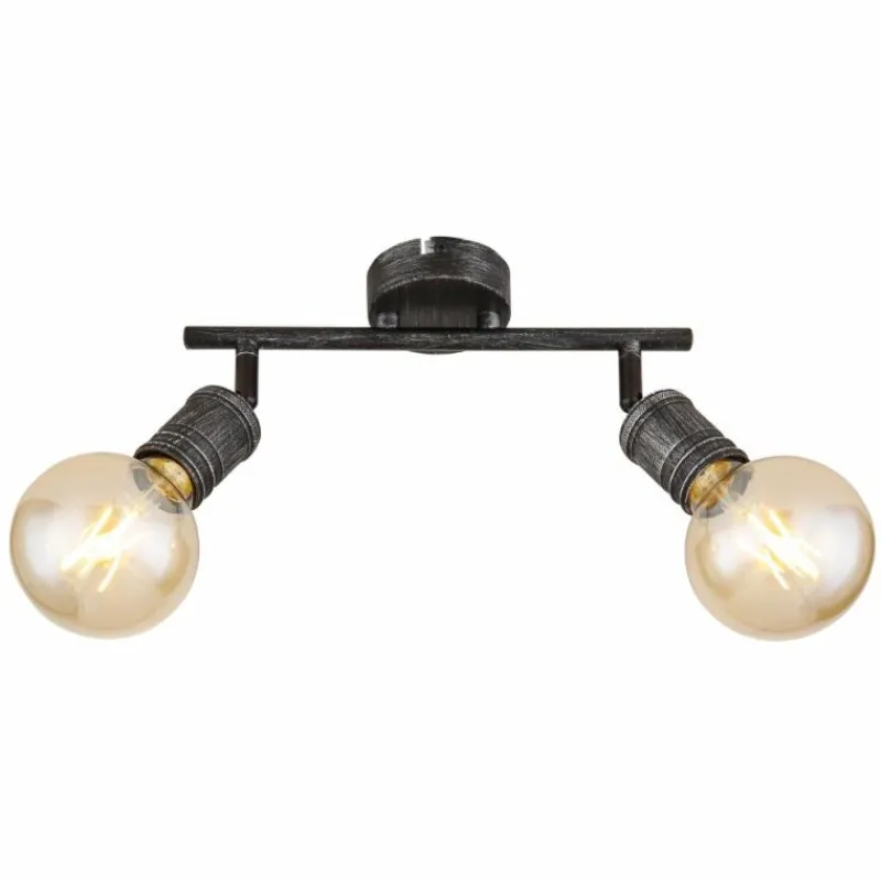 Luminaires Globo Lighting Plafonnier Globo OTTILIE Brun foncé, Nickel mat, 2 lumières* Spots Et Projecteurs