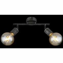 Luminaires Globo Lighting Plafonnier Globo OTTILIE Brun foncé, Nickel mat, 2 lumières* Spots Et Projecteurs