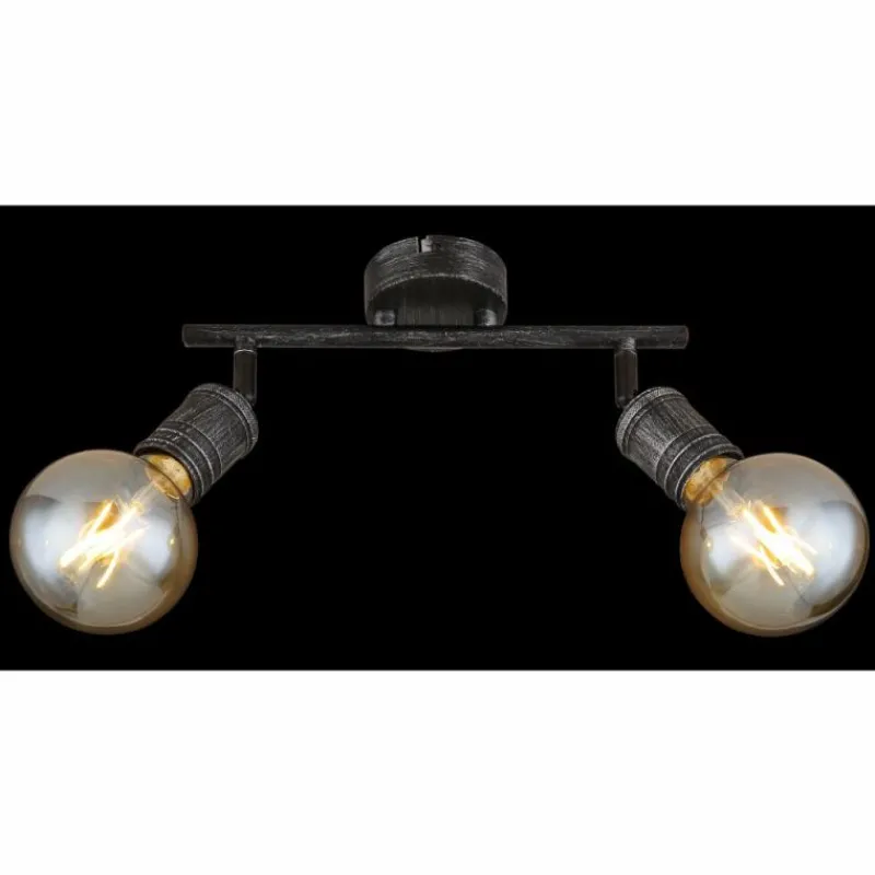 Luminaires Globo Lighting Plafonnier Globo OTTILIE Brun foncé, Nickel mat, 2 lumières* Spots Et Projecteurs