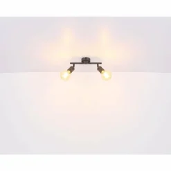 Luminaires Globo Lighting Plafonnier Globo OTTILIE Brun foncé, Nickel mat, 2 lumières* Spots Et Projecteurs