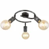 Luminaires Globo Lighting Plafonnier Globo OTTILIE Brun foncé, Nickel mat, 3 lumières* Spots Et Projecteurs