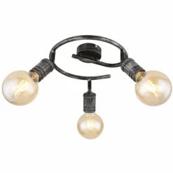 Luminaires Globo Lighting Plafonnier Globo OTTILIE Brun foncé, Nickel mat, 3 lumières* Spots Et Projecteurs