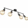 Luminaires Globo Lighting Plafonnier Globo OTTILIE Brun foncé, Nickel mat, 4 lumières* Spots Et Projecteurs