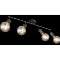 Luminaires Globo Lighting Plafonnier Globo OTTILIE Brun foncé, Nickel mat, 4 lumières* Spots Et Projecteurs