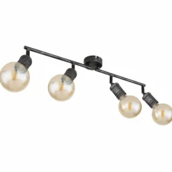 Luminaires Globo Lighting Plafonnier Globo OTTILIE Brun foncé, Nickel mat, 4 lumières* Spots Et Projecteurs