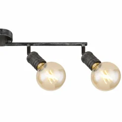 Luminaires Globo Lighting Plafonnier Globo OTTILIE Brun foncé, Nickel mat, 4 lumières* Spots Et Projecteurs