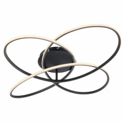 Luminaires Globo Lighting Plafonnier Globo PANDA LED Noir, Blanc, 1 lumière, Télécommandes* Éclairage Led