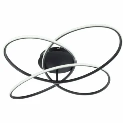 Luminaires Globo Lighting Plafonnier Globo PANDA LED Noir, Blanc, 1 lumière, Télécommandes* Éclairage Led