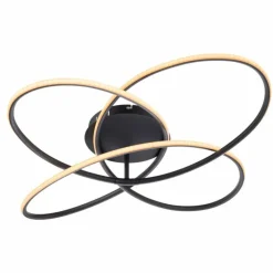 Luminaires Globo Lighting Plafonnier Globo PANDA LED Noir, Blanc, 1 lumière, Télécommandes* Éclairage Led