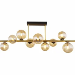 Luminaires Globo Lighting Plafonnier Globo RIHA LED Laiton, Noir, 9 lumières