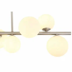 Luminaires Globo Lighting Plafonnier Globo RIHA LED Nickel mat, 9 lumières
