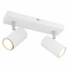 Luminaires Globo Lighting Plafonnier Globo ROBBY Chrome, Blanc, 2 lumières* Spots Et Projecteurs